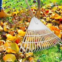 Plastic Rake, Large Plastic Leaf Rake Head Replacement - 21 Tines - Ideal for Leaves Grass Pine Needles Heavy Duty Garden Lawn Yard Red Besportable