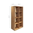 thumbnail image 4 of PORKISS Walnut Bookcase Bookshelf, Wood Open Bookshelf with 8 Cube Storage Organizer, Freestanding Display Shelf with Opened Back Shelves, Modern Bookcase for Home, Office, 4 of 9