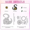 thumbnail image 2 of 1set Flower Letter S Carbon Steel Cutting Dies Stencils for Scrapbooking Photo Album Decorative Embossing Paper Card Greeting Card Mold 80~100x82~84x0.8mm 2pcs/set, 2 of 9
