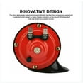 thumbnail image 3 of Bocina de tren 12V 300dB impermeable para motocicleta camión tren barco coche SUV barco - rojo, 3 of 5