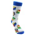 thumbnail image 1 of Fun Puzzle Cube Socks from the Sock Panda (Adult Small -  Shoe Sizes 2-5), 1 of 4