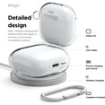 thumbnail image 5 of Clear Case Compatible with AirPods 4 Case - Compatible with AirPods 4th Generation Case, Carabiner Included, Reduced Yellowing, Wireless Charging, Shock Resistant, Full Protection (Transparent), 5 of 9