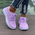 thumbnail image 6 of SCHUHLAND Women's Breathable Mesh Sneakers, Lace-Up Round Toe Running Shoes, Soft Sole Sports Low Heel, Summer, 6 of 16