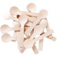 thumbnail image 1 of Gmark Cuillères Mini en Bois de 4 Pouces 100 Unités, Biodégradables Compostables en Bouleau (100 Pcs/sac) GM1042A, 1 of 8