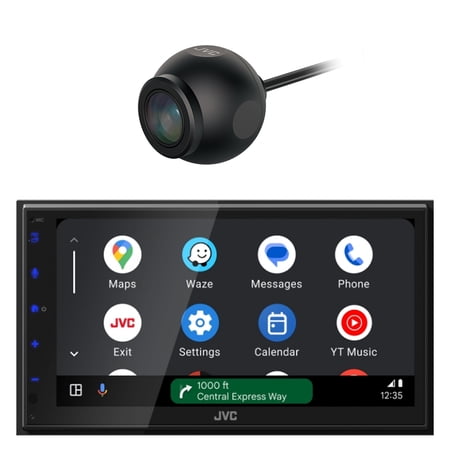 JVC KW-M690BW 6.8" Touchscreen WiFi Bluetooth USB/MP3 Stereo Multimedia Digital Receiver with Rear View Camera