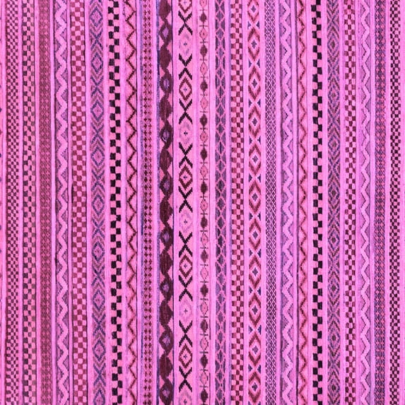 Ahgly Company Indoor Square Oriental Purple Modern Area Rugs, 8' Square