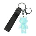 thumbnail image 1 of Lindo oso acrílico llavero letra impresa correa bolso accesorio dibujos animados anime llaveros para hombres mujeres azul, 1 of 10