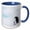 Blue/White, variant on 3drose, Snow Hill Island, Antarctica Emperor Penguin Walking with Tiny Chick, 11oz Magic Transforming Mug