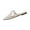 White, variant on Orthopedic Shoes for Women Wide Width, Women's Perforated H-Strap Mule Slides, Pointed Toe Casual Slingback Flat Mules Women's Fashion Buckle Strap Slide Summer Slippers, Black 6