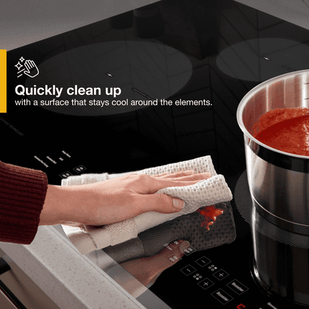 Whirlpool - 30" Built-In Electric Induction Cooktop with 4 Elements with Quick Cleanup - Stainless Steel