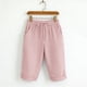 thumbnail image 5 of Pantalones Sueltos de Pierna Ancha para Mujeres Pantalones Cortos Sueltos Elásticos de Raya Casual Pantalones Cortos de Pierna Ancha Recta con Bolsillo, 5 of 8