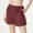 Wine, variant on Bzhegqhd Women's Summer Solid Color Casual Side Pocket Short Elastic Shorts