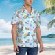 thumbnail image 3 of Balery Colorful Sea Turtle Camisas hawaianas de manga corta para hombre, camisas playeras de corte holgado, camisas de vacaciones con botones,Small, 3 of 7