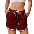 thumbnail image 1 of FAIWAD Athletic Shorts for Women Elastic Waist Drawstring Quick Dry Sweat Shorts Summer Workout Pockets Shorts, 1 of 8