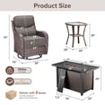 thumbnail image 5 of Bellefurn Luxury 7 Pieces Patio Furniture Sets with Fire Pit Table Swivel Glider Chairs with 6" Thick Cushion,Patio Rattan Deep Seat Conversation Sets for Porch Deck Garden Backyard, 5 of 13
