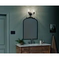 thumbnail image 6 of Kichler Winslow 12.75" 2 Light Black Vanity Light with Clear Seeded Glass Shades, 6 of 8