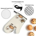 thumbnail image 3 of Cauagu Brown Cat Cartoon Print Oven Mitts and Pot Holders 4 pcs Set,Extra Thicken Long Kitchen Oven Glove Potholders BBQ Gloves-Oven Mitts and Pot Holders(11 Inch), 3 of 6