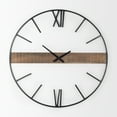thumbnail image 5 of Mercana Furniture Roman 36" Round Oversize Black Industrial Wall Clock in Metal, 5 of 8