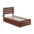 thumbnail image 4 of AFI Oxford Twin Wood Platform Bed with Headboard, Footboard & Twin Trundle, Walnut, 4 of 6