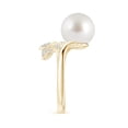 thumbnail image 5 of ANGARA South Sea Cultured Pearl Olive Leaf Wrap Ring in 14K Yellow Gold for Women | June Birthstone, Birthday, Anniversary, Jewelry Gift for Women | Pearl Ring, 5 of 11