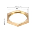 thumbnail image 2 of Uxcell G3/4 Lock Nut, Hex Brass Female Locknut for Plumbing 4 Pack, 2 of 5