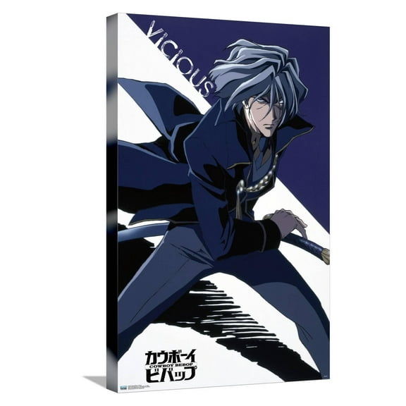Cowboy Bebop - Vicious Canvas Wall Poster, 14.725" x 22.375"