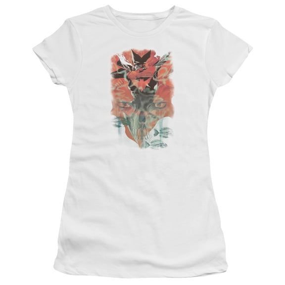 Batman/Batwoman #1 S/S Junior Women's T-Shirt Sheer White