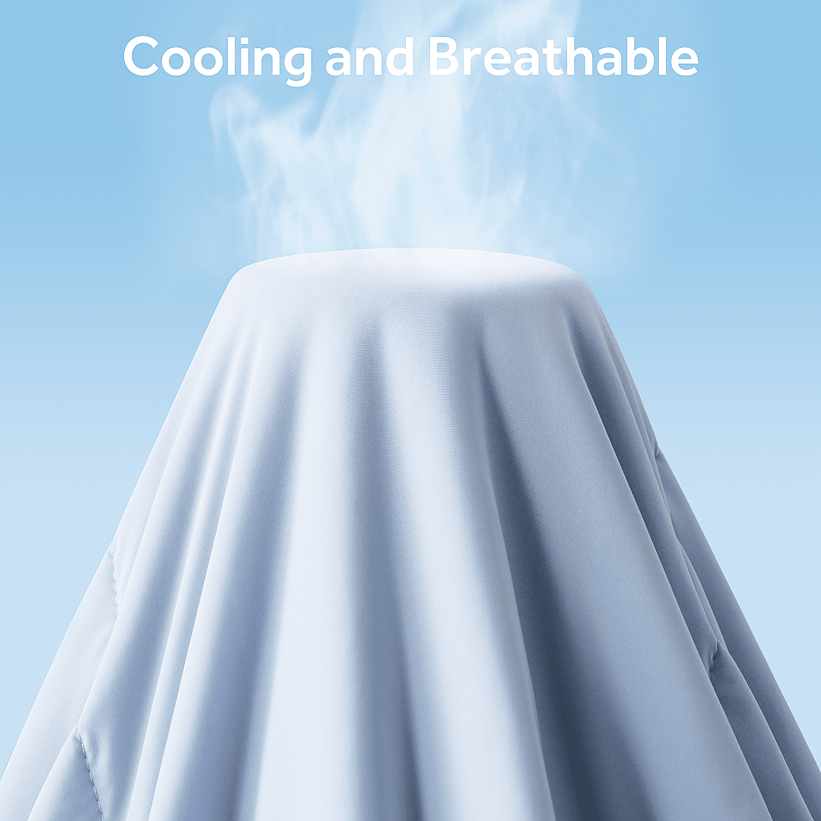 EMONIA Cooling Blanket King Size, Double-Sided Cooling Comforter for Hot Sleepers and Night Sweats, Soft Summer Cool Blanket, All-Season Lightweight Bed Comforter (Blue 108"x90")