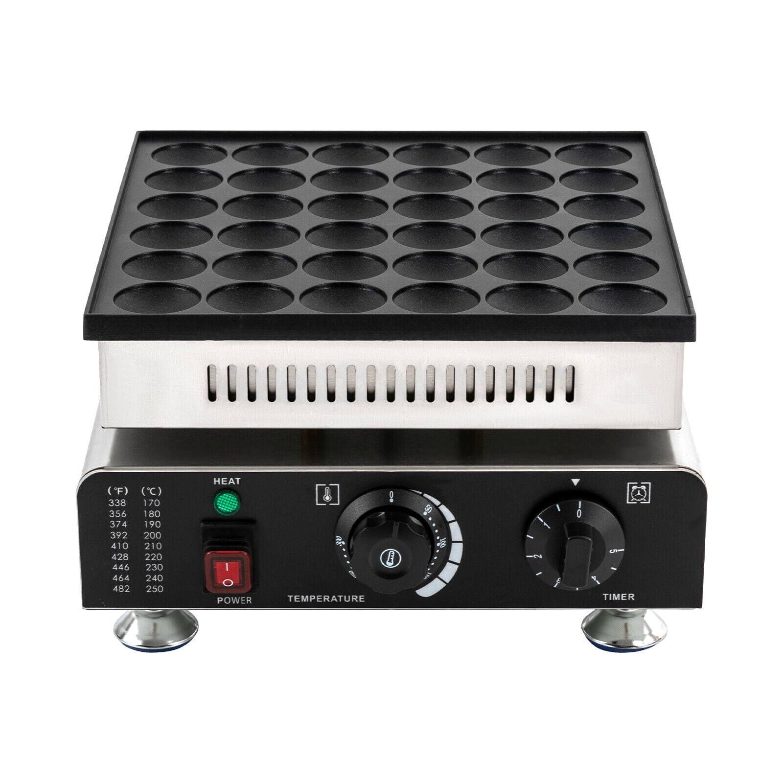 Mini Pancake Baker, 36-Hole Pancake Maker, Corded Electric Waffle Machine 110V