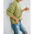 thumbnail image 3 of Sherrylily Fall Women Turtleneck Sweaters Batwing Pullover Winter Loose Knit Jumper, 3 of 7
