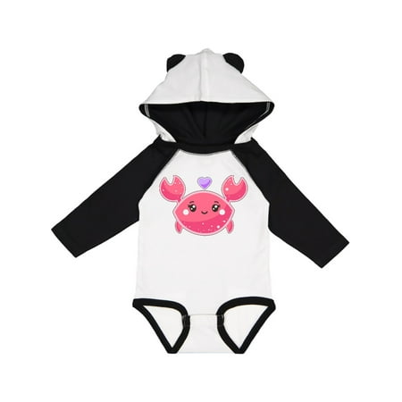 

Inktastic Cute Red Crab with Purple Heart Gift Baby Boy or Baby Girl Long Sleeve Bodysuit