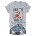 thumbnail image 4 of Blusas de Manga Corta para las Mujeres Divertida Impresión Cuello Redondo Camiseta Vintage, Blusas de Primavera para las Mujeres, 4 of 4