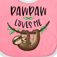 thumbnail image 4 of Inktastic Pawpaw Loves Me Cute Sloth and Baby Boys or Girls Baby Bib, 4 of 4