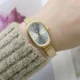 thumbnail image 2 of Oval Small Dial Women Quartz Watch Stainless Steel Bamboo Strap Girl Student Leisure Fashion Luxury Gift Wristwatch Dropshipping, 2 of 5