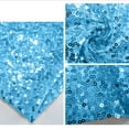 thumbnail image 5 of AuroraX Outdoor Round Table Cloth Picnic Party Tablecloth 47x47in Sky Blue Wedding Glitter Table Cover, 5 of 6