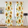 thumbnail image 2 of Yellow Sunflower Kitchen Curtains 96 Inch Length, Country Petals Floral Summer Spring Grommet Top Bedroom Living Room Curtains, Light Filtering Cafe Curtain Drapes 2 Panels Set 104''x96'', 2 of 9