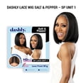 thumbnail image 2 of Ebo Dashly Synthetic Lace Front Wig Salt & Pepper SP Lace Unit 1 Straight Yaki 11” ( Flamboyage Chocolate ), 2 of 6