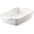 thumbnail image 1 of Mikigey Large Ceramic Baking Dish, Casserole Dishes for Oven with Handles, 9x13 Rectangular Lasagna Pan, Durable Baking Pan for Cooking, Oven Safe, Off-White, 1 of 7