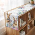 thumbnail image 6 of Table Runners 70 Inches Long Dress Scarves, Bunny Easter Farmhouse Coffee/Dining/Kitchen Table Decor, Holiday Table Runner, Spring Floral Eggs Eucalyptus Leaves Weeping 13x70 Inch, 6 of 9
