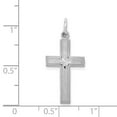 thumbnail image 4 of 14K White Gold Charm Pendant Themed 27 mm 12 Diamond-Cut Cross, 4 of 4