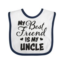 Inktastic My Best Friend is My Uncle with Hearts Boys or Girls Baby Bib