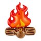 thumbnail image 1 of Inflatable Campfire Props Firewood Toys Realistic Looking Waterproof Fake Flame Compact Inflatable Bonfire Decor, 1 of 5