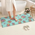 thumbnail image 4 of Pioneer Flower Floral Print Pattern Bathroom Rugs Mat, Non Slip Microfiber Bathroom Rug with Rubber Backing, Soft Mats for Bathroom Floor Tub Shower, 24"x60", 4 of 5