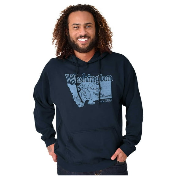 Popeye Explore State of Washington WA Hoodie Sweatshirt Women Men Brisco Brands S