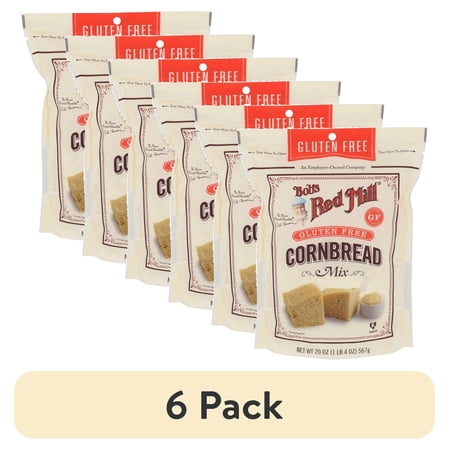 (6 pack) Bob s Red Mill Gluten Free Cornbread Mix 20 oz Pkg