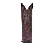 Dan Post Mens Pershing Brass Full-Quill Ostrich Western Boot Round Toe Brown 10.5 D(M) US