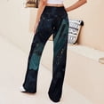 thumbnail image 5 of Marble Texture Women's Wide Leg Pants High Waist Adjustable Knot Loose Casual Trousers Business Work Casual Pants, 5 of 8