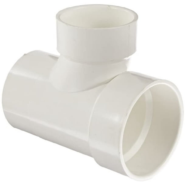 Spears P404 Series PVC DWV Pipe Fitting, Reducing Sanitary Tee, 4