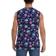 thumbnail image 4 of Pofeuu purple Skull flower Print Men's Muscle T-Shirt, Sleeveless, Muscle Tank, Classic Muscle Tee Top For Men Casual Sleeveless Muscle T-Shirt Trendy Clothes-Medium, 4 of 7