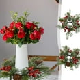 thumbnail image 1 of Xihbxyly Corona Navideña, Candelabro de Plástico Verde, Decoración Festiva para Botellas de Vino, Diseño de Aguja Realista, Adorno de Mesa Versátil, Fácil de Limpiar, 25 Cm de Diámetro, 1 Pieza, 1 of 7
